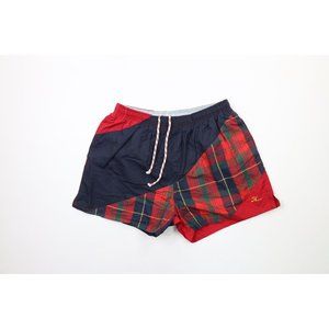Vintage 90s Hobie Mens Size Medium Faded Color Block Lined Shorts Swim Trunks
